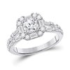 14k White Gold Round Diamond Solitaire Bridal Wedding Engagement Ring 1-3/4 Cttw