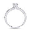 14k White Gold Round Diamond Solitaire Bridal Wedding Engagement Ring 3/4 Cttw