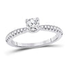 14k White Gold Round Diamond Solitaire Bridal Wedding Engagement Ring 3/4 Cttw