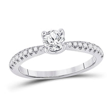  14k White Gold Round Diamond Solitaire Bridal Wedding Engagement Ring 3/4 Cttw