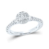 14k White Gold Round Diamond Solitaire Bridal Wedding Engagement Ring 7/8 Cttw