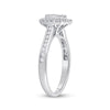 14k White Gold Baguette Diamond Cluster Bridal Wedding Engagement Ring 1/2 Cttw