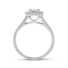 14k White Gold Baguette Diamond Cluster Bridal Wedding Engagement Ring 1/2 Cttw