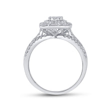  14k White Gold Round Diamond Bridal Wedding Ring Band Set 1 Cttw