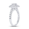 14k White Gold Round Diamond Halo Bridal Wedding Engagement Ring 1 Cttw