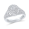 14k White Gold Round Diamond Bridal Wedding Ring Band Set 1 Cttw
