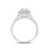 10k White Gold Princess Diamond Halo Bridal Wedding Engagement Ring 1/2 Cttw