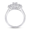 14k White Gold Princess Diamond 3-stone Bridal Wedding Engagement Ring 1 Cttw
