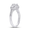 14k White Gold Princess Diamond 3-stone Bridal Wedding Engagement Ring 1 Cttw