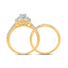 14k Yellow Gold Round Diamond Bridal Wedding Ring Band Set 1 Cttw