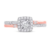 10k Two-tone Gold Round Diamond Solitaire Bridal Wedding Engagement Ring 1/2 Cttw