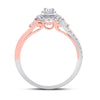 10k Two-tone Gold Round Diamond Solitaire Bridal Wedding Engagement Ring 1/2 Cttw