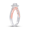 10k Two-tone Gold Round Diamond Solitaire Bridal Wedding Engagement Ring 1/2 Cttw