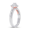 10k Two-tone Gold Round Diamond Bridal Wedding Ring Band Set 1/2 Cttw