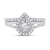 10k Two-tone Gold Round Diamond Bridal Wedding Ring Band Set 1/2 Cttw