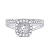 10k Two-tone Gold Round Diamond Bridal Wedding Ring Band Set 1/2 Cttw