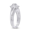 10k Two-tone Gold Round Diamond Bridal Wedding Ring Band Set 1/2 Cttw