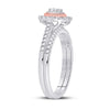 10k Two-tone Gold Round Diamond Bridal Wedding Ring Band Set 1/2 Cttw