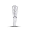 10k White Gold His Hers Round Diamond Halo Matching Wedding Set 1-1/5 Cttw