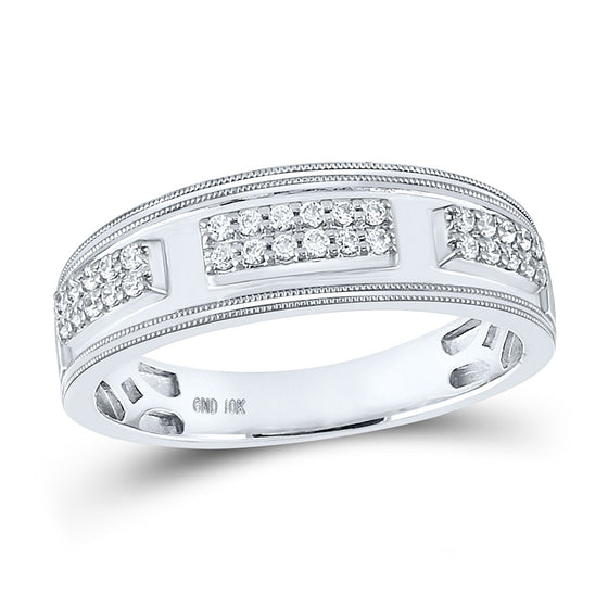 10k White Gold His Hers Round Diamond Cluster Matching Wedding Set 1-1/4 Cttw