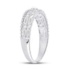 14k White Gold Womens Baguette Diamond Fashion Band Ring 3/8 Cttw