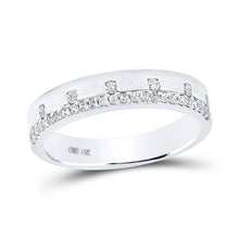 14k White Gold Womens Round Diamond Band Ring 1/4 Cttw