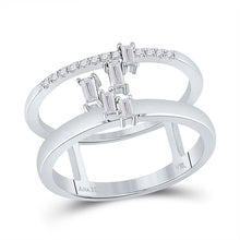  14k White Gold Womens Round Diamond Band Ring 1/5 Cttw