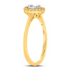 14k Yellow Gold Womens Round Diamond Oval Ring 1/6 Cttw
