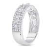 14k White Gold Womens Round Diamond Anniversary Band Ring 5/8 Cttw