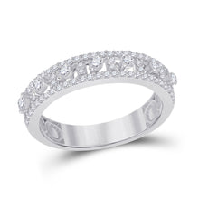  14k White Gold Womens Round Diamond Anniversary Band Ring 5/8 Cttw