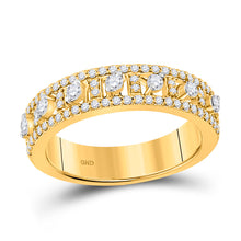  14k Yellow Gold Womens Round Diamond Anniversary Band Ring 5/8 Cttw