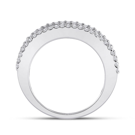 14k White Gold Womens Baguette Blue Sapphire Anniversary Ring 2-1/2 Cttw