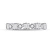 14k White Gold Womens Baguette Diamond Modern Band Ring 1/3 Cttw