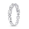 14k White Gold Womens Baguette Diamond Modern Band Ring 1/3 Cttw