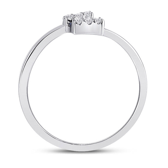 14k White Gold Womens Baguette Blue Sapphire Fashion Ring 1/4 Cttw