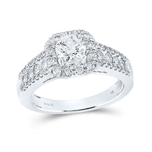  14k White Gold Round Diamond Solitaire Bridal Wedding Engagement Ring 1-1/4 Cttw