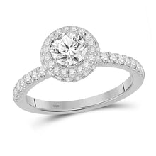  14k White Gold Round Diamond Solitaire Bridal Wedding Engagement Ring 1-1/4 Cttw