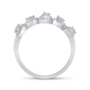 14k White Gold Womens Round Diamond Ring 1/3 Cttw
