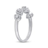 14k White Gold Womens Round Diamond Ring 1/3 Cttw