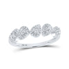 14k White Gold Womens Round Diamond Ring 1/3 Cttw