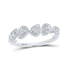  14k White Gold Womens Round Diamond Ring 1/3 Cttw