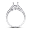 14k White Gold Womens Round Diamond Semi-Mount Setting Bridal Wedding Engagement Ring