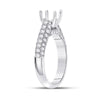 14k White Gold Womens Round Diamond Semi-Mount Setting Bridal Wedding Engagement Ring