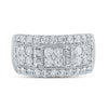 14k White Gold Womens Baguette Diamond Anniversary Ring 1-3/8 Cttw