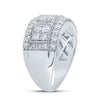 14k White Gold Womens Baguette Diamond Anniversary Ring 1-3/8 Cttw