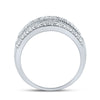 14k White Gold Womens Baguette Diamond Anniversary Ring 1-3/8 Cttw