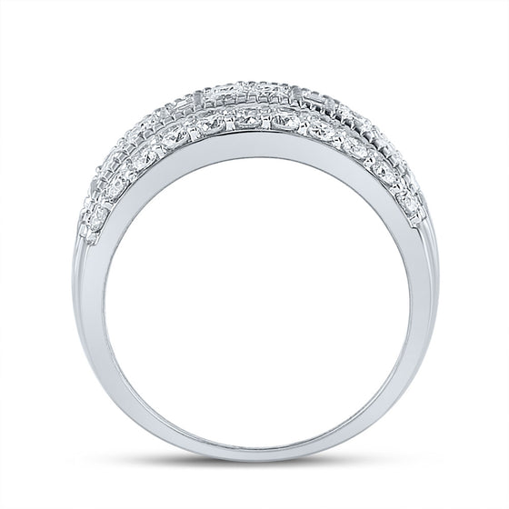 14k White Gold Womens Baguette Diamond Anniversary Ring 1-3/8 Cttw