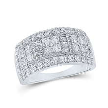  14k White Gold Womens Baguette Diamond Anniversary Ring 1-3/8 Cttw