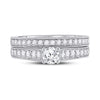 14k White Gold Round Diamond Bridal Wedding Ring Band Set 3/4 Cttw