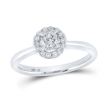  14k White Gold Round Diamond Solitaire Bridal Wedding Engagement Ring 1/2 Cttw